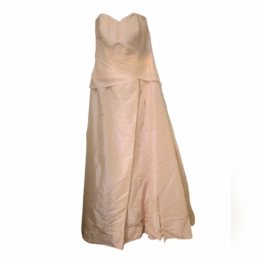 Embroidered cream colored gown